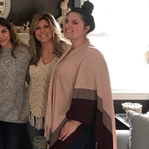 Cejon Pink/Purple Woman’s Wrap Sweater with Pockets